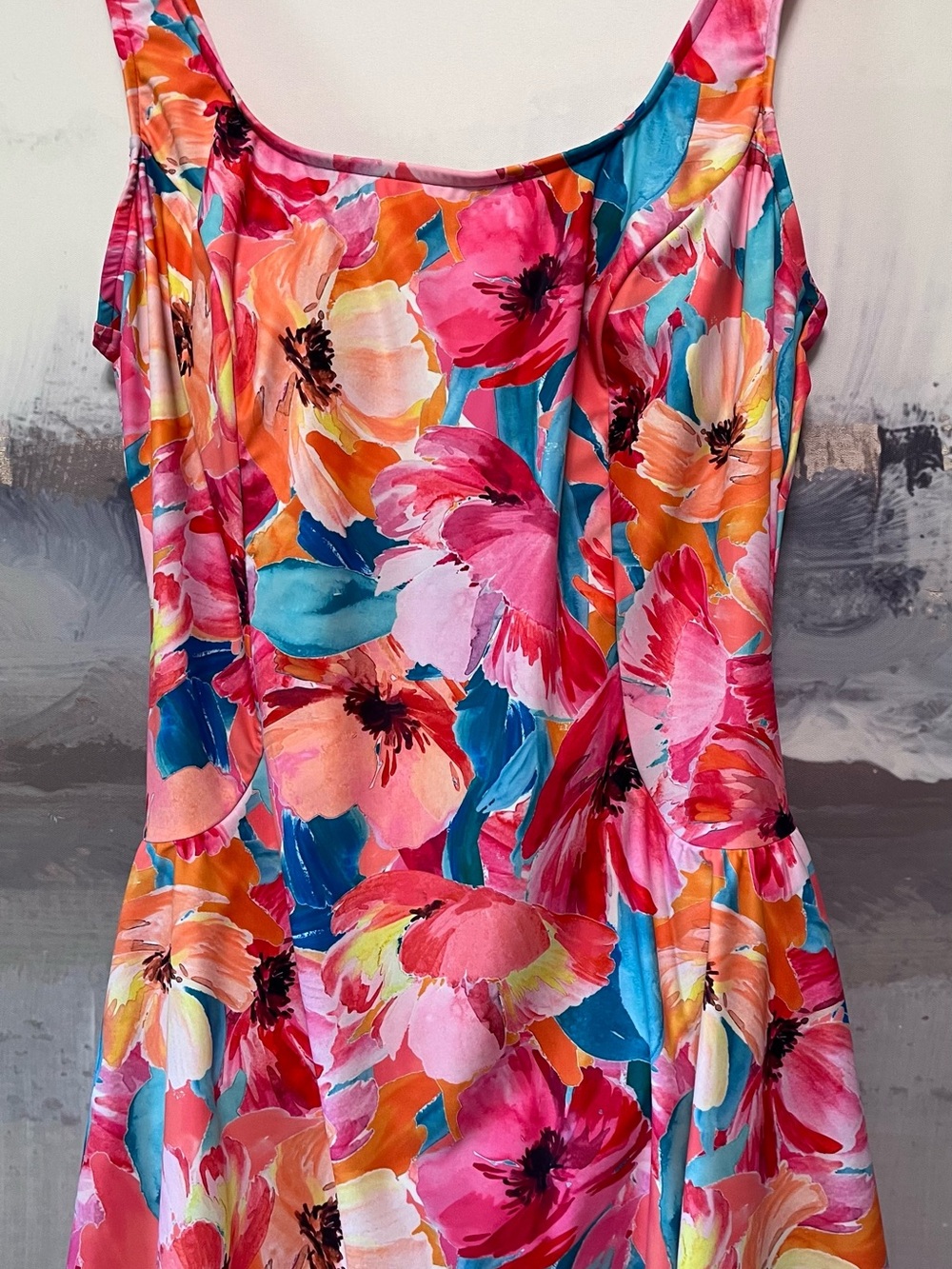 SONNET SHORES In Bloom Swim‎ Dress Colorful Tropical Floral Womens Plus Size 20W